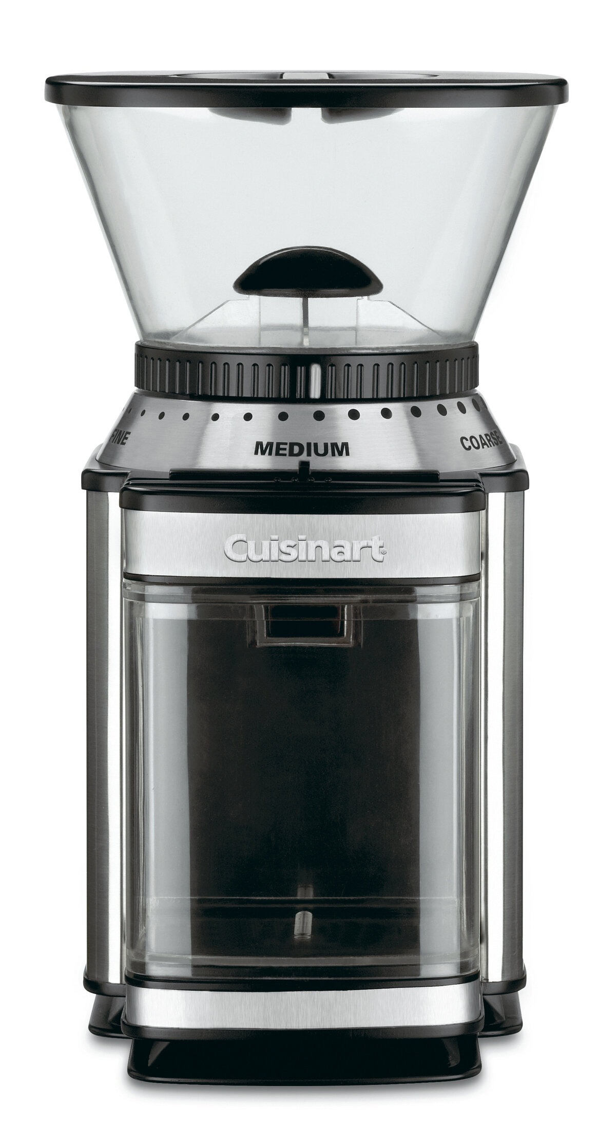 DeLonghi KG521 Dedica Stainless Steel Conical Burr Digital 12oz Grinder  with 18 Grind Settings and Portafilter Adaptor