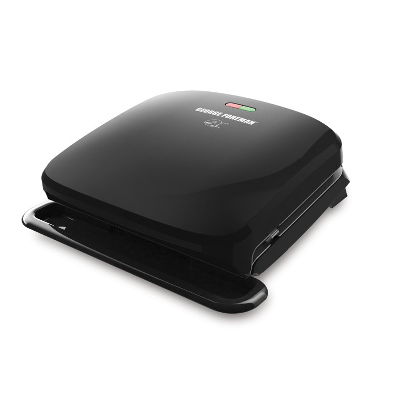 George Foreman Black Electric Non-Stick Rectangular Grill