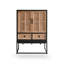 Buffet noir massif et bois manufacturé