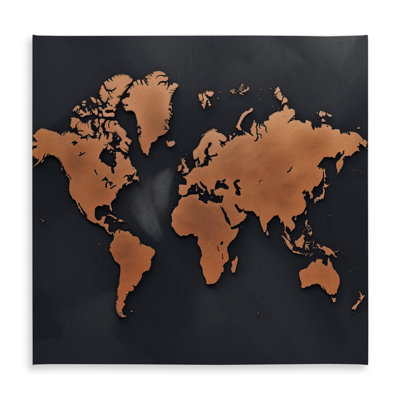 Rusted Map Tablecloth | Brown Indoor/Outdoor Decor for Bedroom