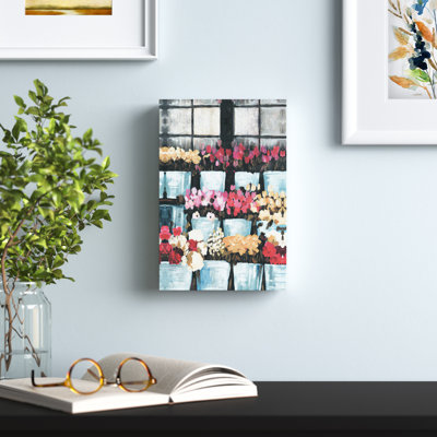 Magasiner les fleurs de fenêtre-impression sur toile
