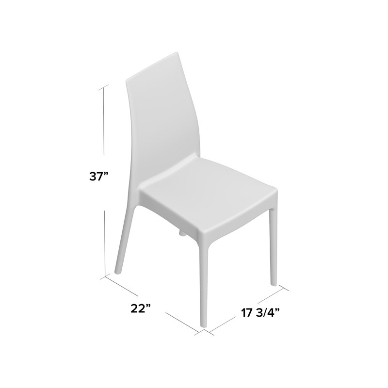 Chaise d'appoint empilable Mckenna, Brun