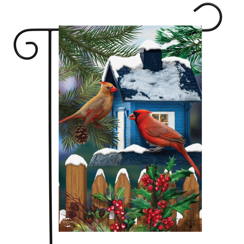 Drapeau de jardin d'hiver «Snow Day Cardinals»