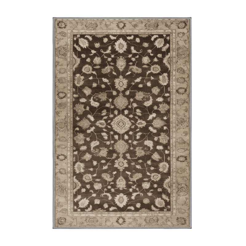 Tapis gris lavable à la machine, Rectangle 6 pi x 9 pi