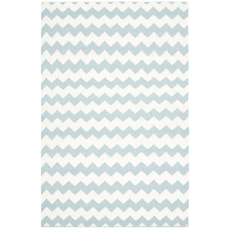Seraphin Chevron Wool Hand Woven Area Rug, Rectangle 122 x 183 cm