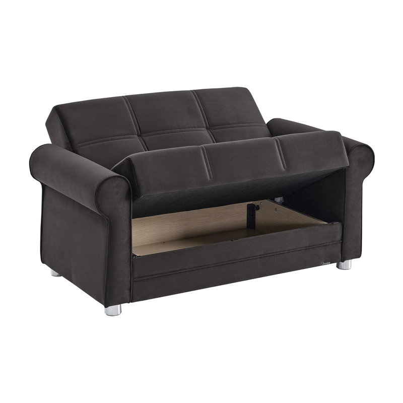 Causeuse convertible avec rangement Primenest Liora Collection, noir, Noir