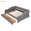 Lit de jour rembourré avec deux tiroirs, support en lattes de bois-1785735321