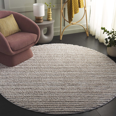 Tapis à poil long gris / beige Seattle 910