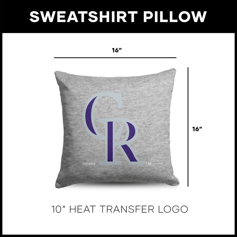 Colorado Rockies MLB Primary Sweatshirt PIllow 16 Inches