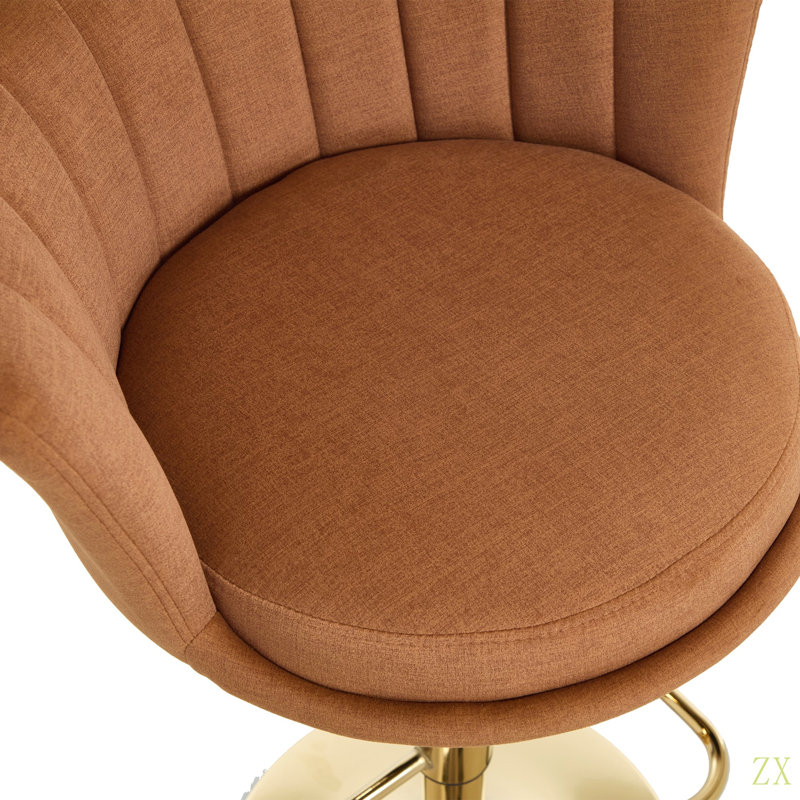 Ensemble de 2 tabourets de bar avec repose-pieds chromé et base pivotante à hauteur réglable en velours