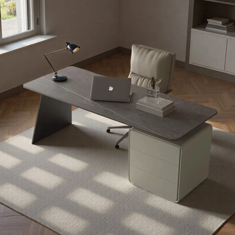 Bureau d'ordinateur moderne et minimaliste, H 29,53 po x l 62,99 po x P 27,56 po