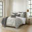 Indali Taupe Standard Cotton 3 Piece Duvet Cover Set-73673829