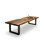 Tan Rectangular Solid Wood Dining Table