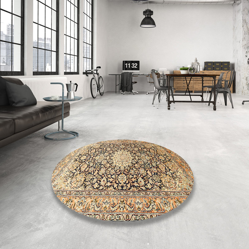 Acquah Oriental Indoor Rug, Round 7'