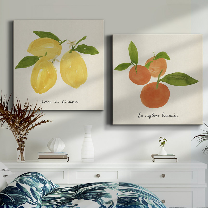Toile tendue Citrus Trattare I-Premium Gallery - prête à être accrochée, H 16 po x l 16 po x P 1 po