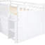 Lit mezzanine simple et lit plateforme - 7 tiroirs, blanc pour une chambre simplifiée et avec tiroirs de rangement spacieux-819222394
