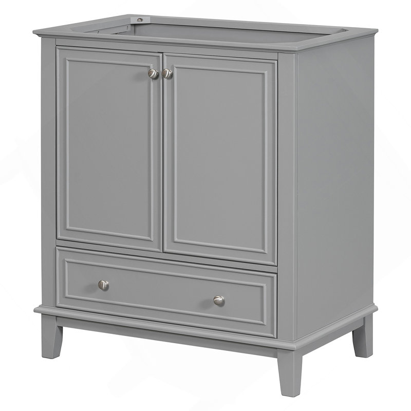 Meuble-lavabo de salle de bain sans lavabo, base seulement, armoire de salle de bain multifonctionnelle, Grey