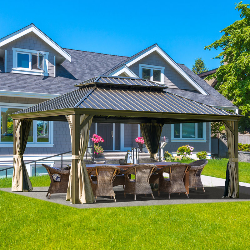 Aluminum Patio Gazebo, 12 Ft x 16 Ft