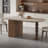 70.87" L Foldable Oval Dining Table with Storage, Extendable Kitchen Table, Sintered Stone Tabletop & Wood Base Dining Table