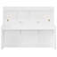 Lit escamotable simple avec bureau et tablettes de rangement - Lit mural peu encombrant pour petites pièces et bureau personnel, blanc-1435259611