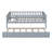 Twin Size Daybed With Trundle And Fence Guardrails, Day Bed-1110067742-1110067738