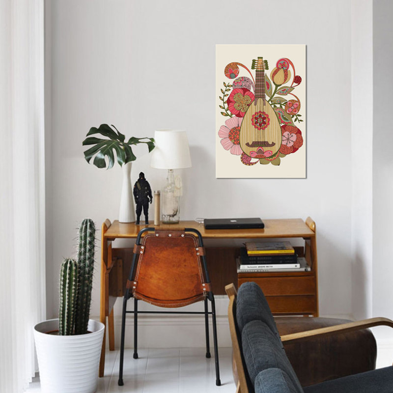 «Ever Mandolin» par Valentina Harper - impression sur toile tendue, H 18 po x l 12 po x P 1,5 po, Toile tendue, Pas de tapis