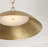 24" W x 11" H Integrated LED Dome Pendant in Textural Feathered Brass with Designer Chain-124328670