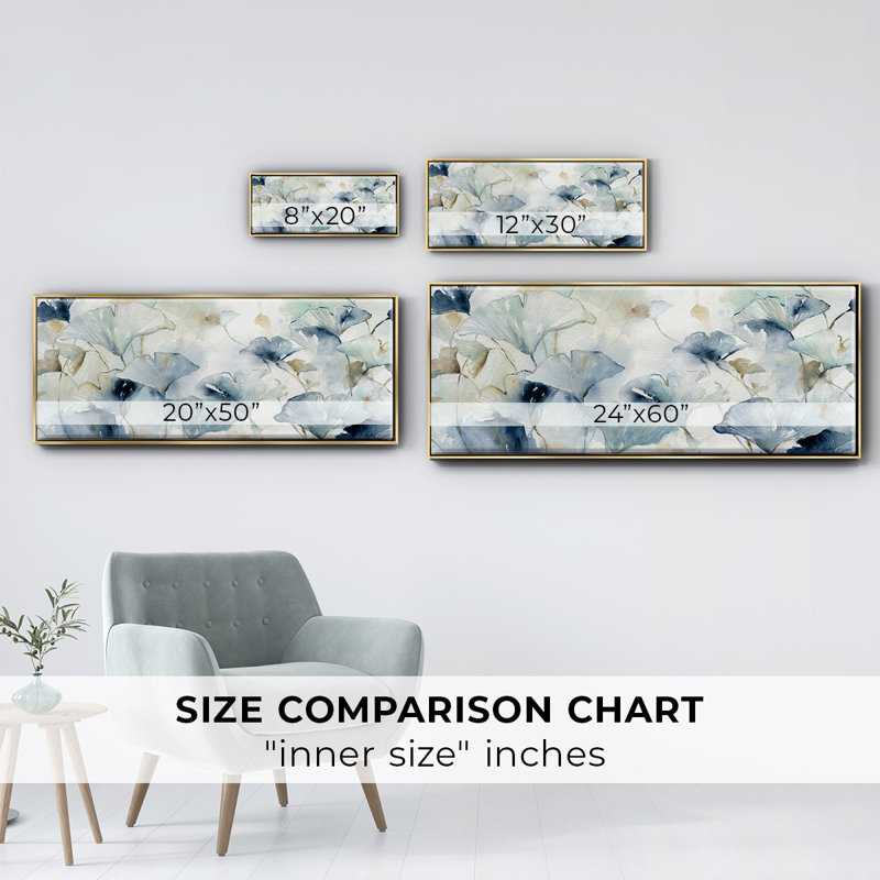 Glorious Gingko- Framed Canvas, 24" H x 60" W