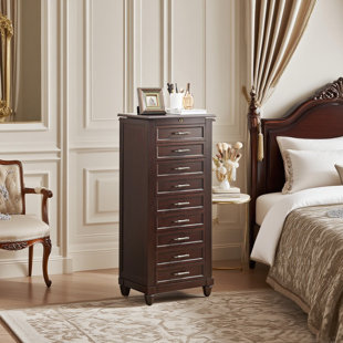 Joseph 18.9'' Wide Freestanding Hand Painted Jewelry Armoire