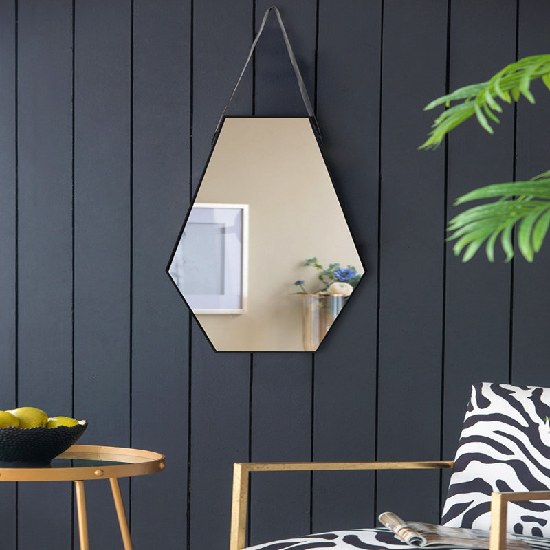 Miroir mural 18x1,6x31,5 "Hexagonal
