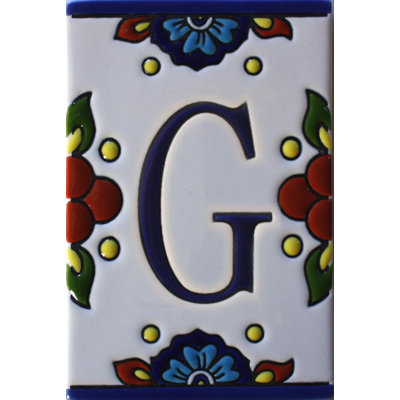 Carrelage TalaMex mexicain Talavera Mission lettre G