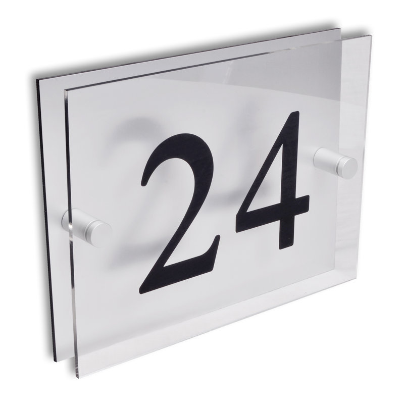 6in. Champy Surface/Flush Mount House Number, 24