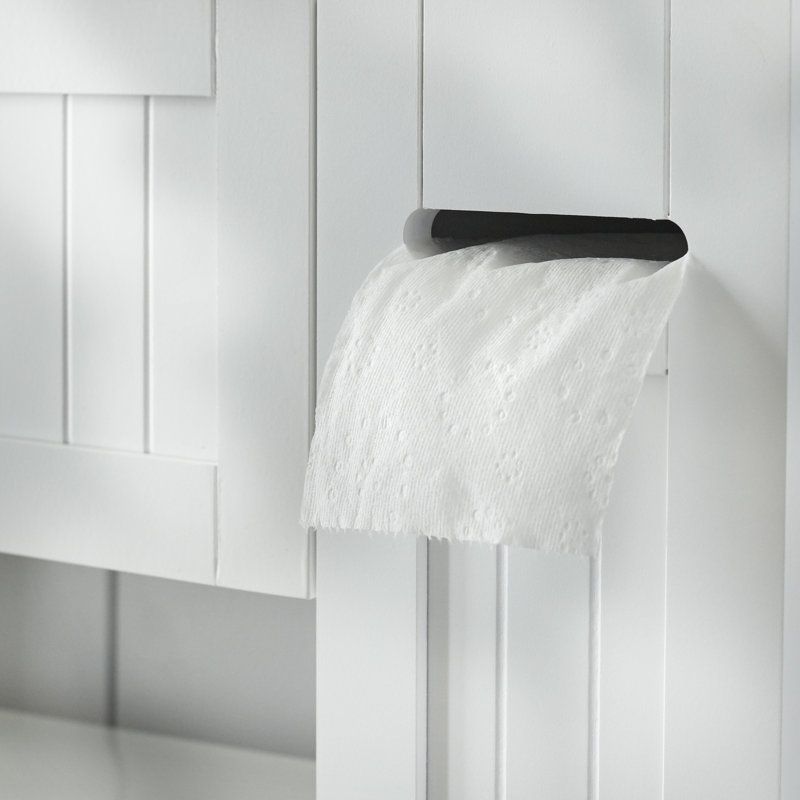 Rangement autoportant au-dessus de la toilette l 34,5 po x H 38,3 po x P 6,5 po Jordane, Blanc