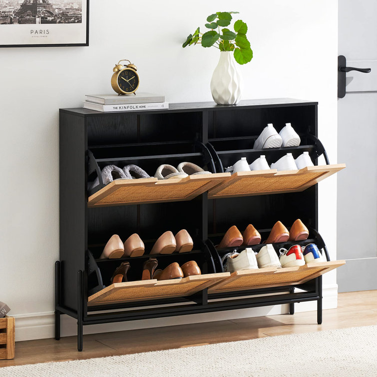 BreeBe 10-Tier Shoe Shelf Black | Mathis Home