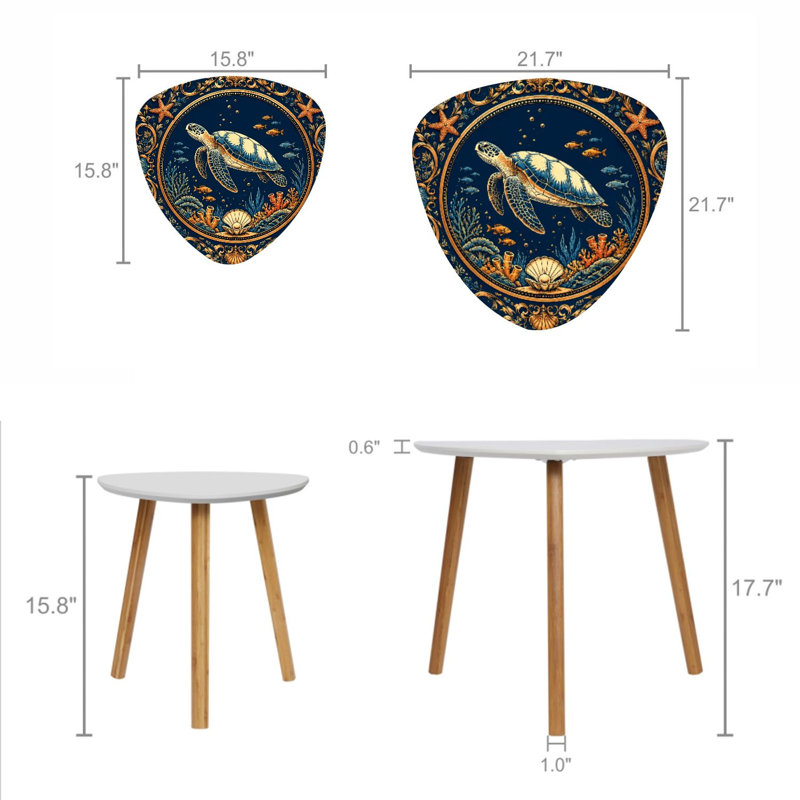 Ensemble de 2 tables basses gigognes Triangle