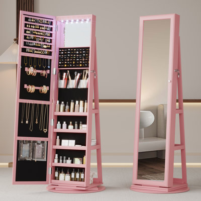 Chrisney 21.6'' Wide Jewelry Armoire with Mirror