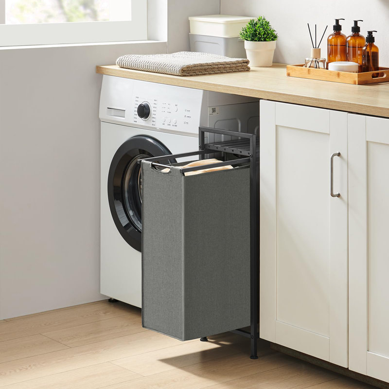 Laundry Basket with Handles, Grey