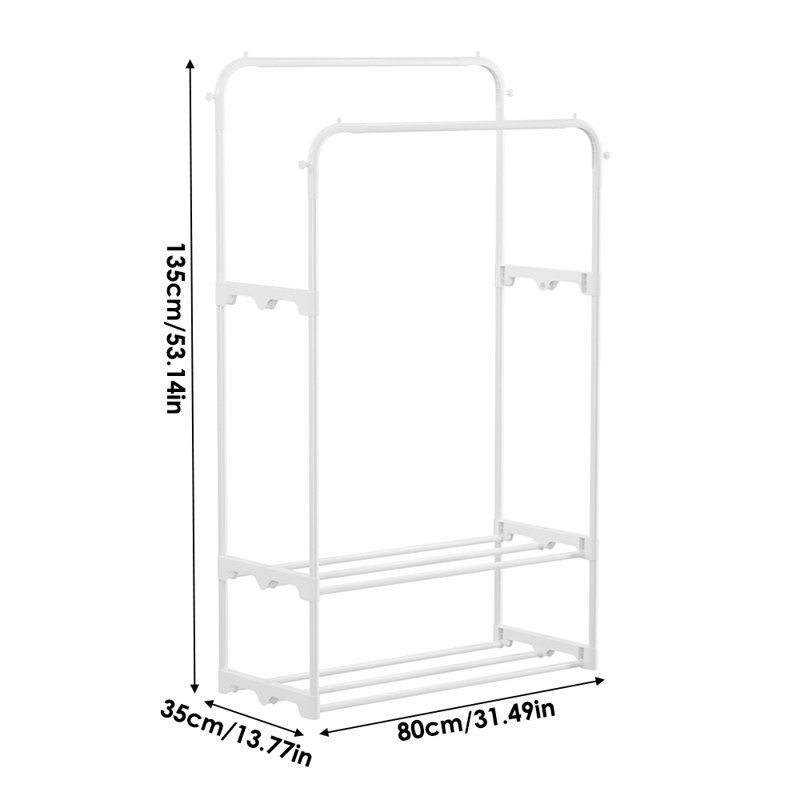 80cm Clothing Rack, White
