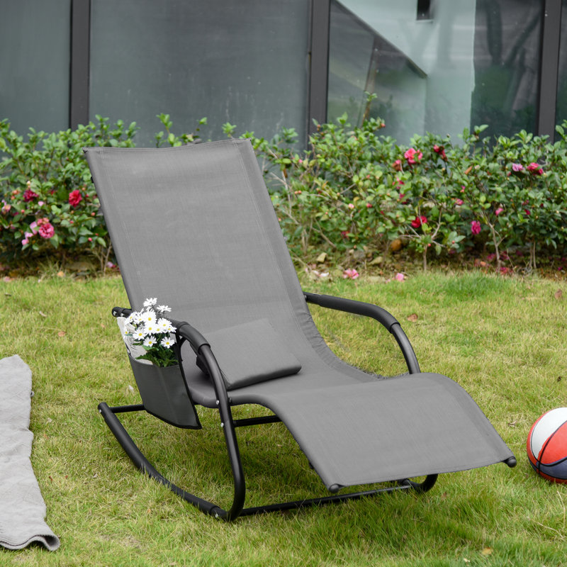 Chaise berçante Lapoint, Gris