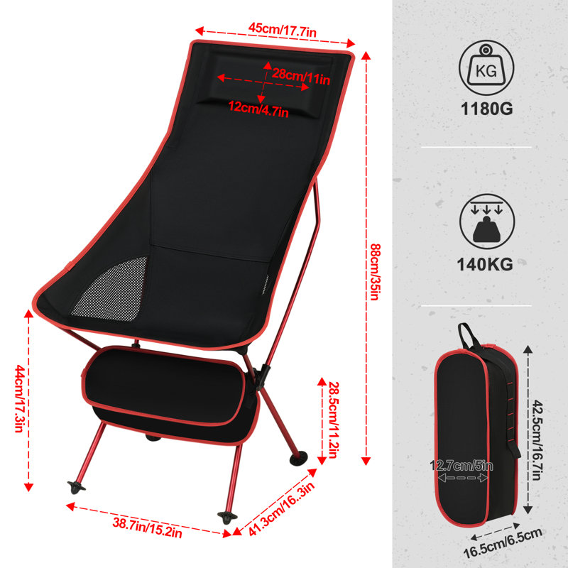 Brena Folding Camping Chair, Red
