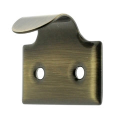 Wrought Brass Hook Window Sash Lift, Antique Brass