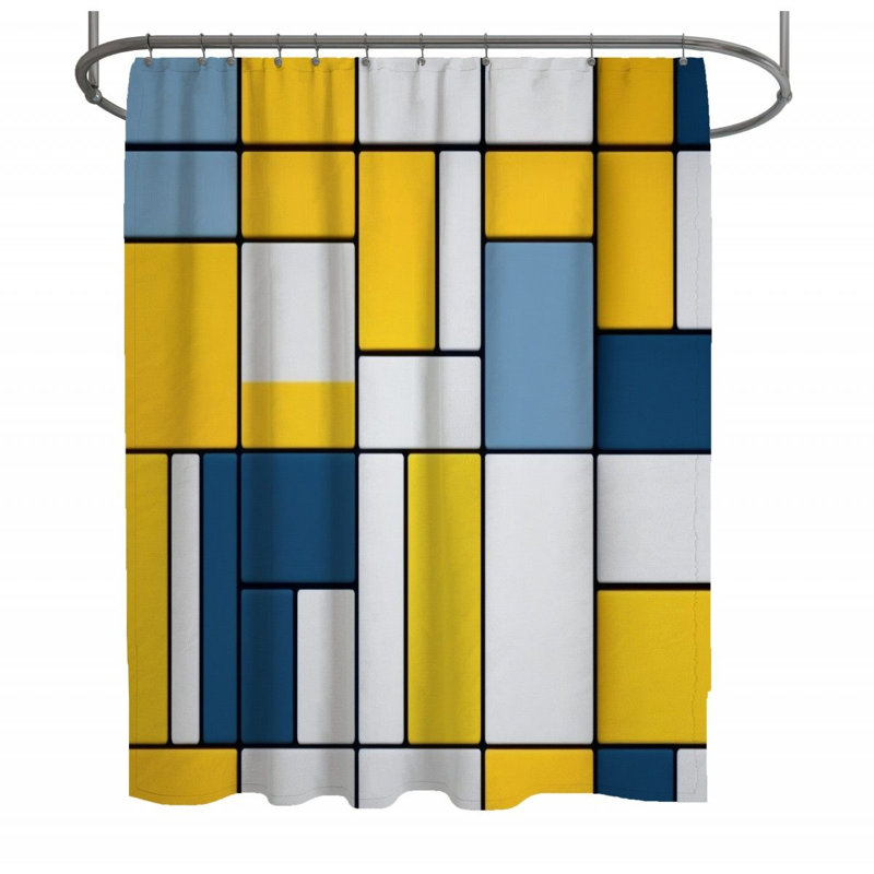 Rideau de douche Ramaz, H 93 po x l 70 po, Jaune