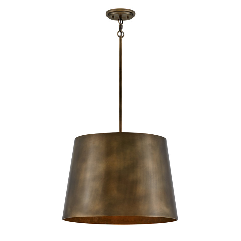Luminaire suspendu d'extérieur à 1 lumière H 15,25 po Milada, Bronze brillant