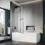 Porte de douche sans cadre 48 po x H 58 po avec porte de baignoire en verre transparent 5/16 po-102446644