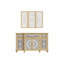 Buffet 59,1 "avec armoire murale et décorations suspendues