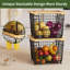 Wire Storage Basket For Kitchen Pantry,Stackable Kitchen Counter Organizers , Wire Organizing Bin For Produce Vegetable Potato And Onion-431699940