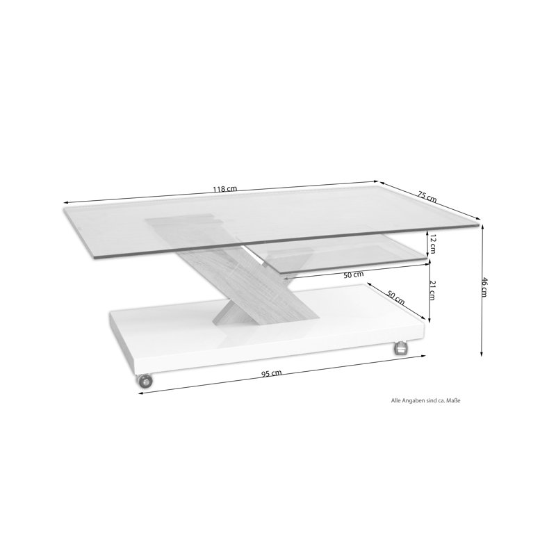 Pancoast Cross Legs Coffee Table