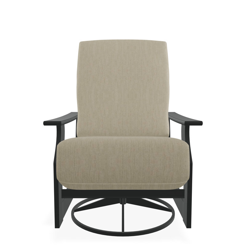 St. Catherine Marine Grade Polymer Deep Seating Cushion Swivel Rocker, Graphite, Huskie