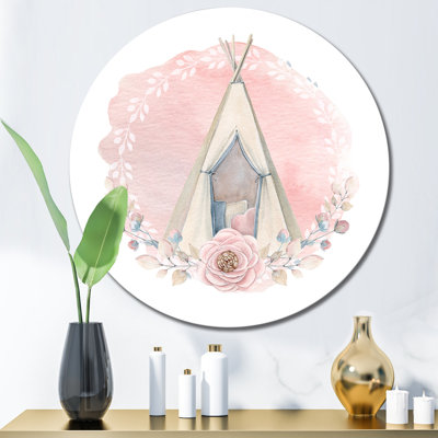 " Kids Boho Wigwam In Pink "