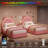 Twin Princess Bed Frame with 4 Storage Drawers & LED Lights, Velvet Upholstered, Rainbow Headboard, Solid Wood Slats, No Box Spring Needed-2077444743